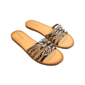 Soda Women's Snakeskin Slide Sandals size 9